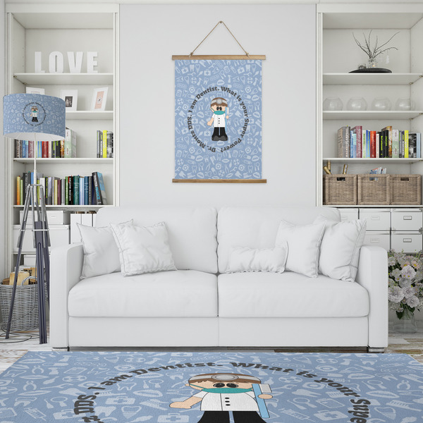 Dentist Wall Hanging Tapestry - Portrait - IN CONTEXT