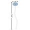 Dentist White Plastic 7" Stir Stick - Oval - Dimensions