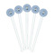 Dentist White Plastic 7" Stir Stick - Round - Fan View