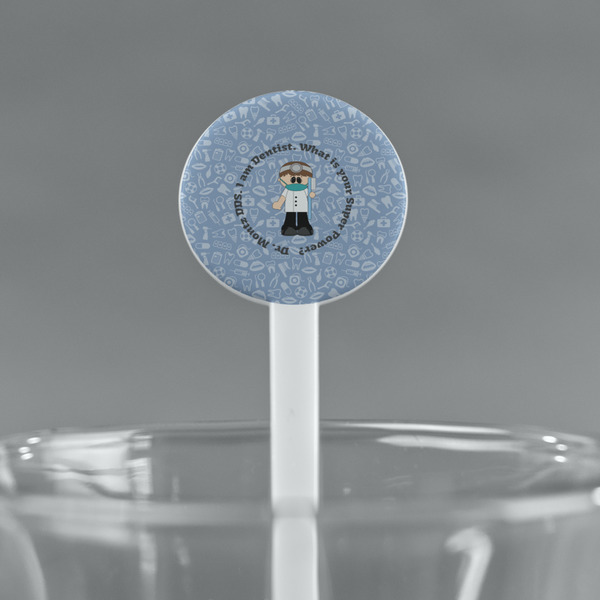 Dentist White Plastic 7" Stir Stick - Round - Main