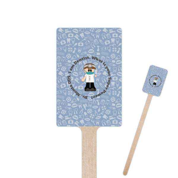 Custom Dentist Rectangle Wooden Stir Sticks (Personalized)