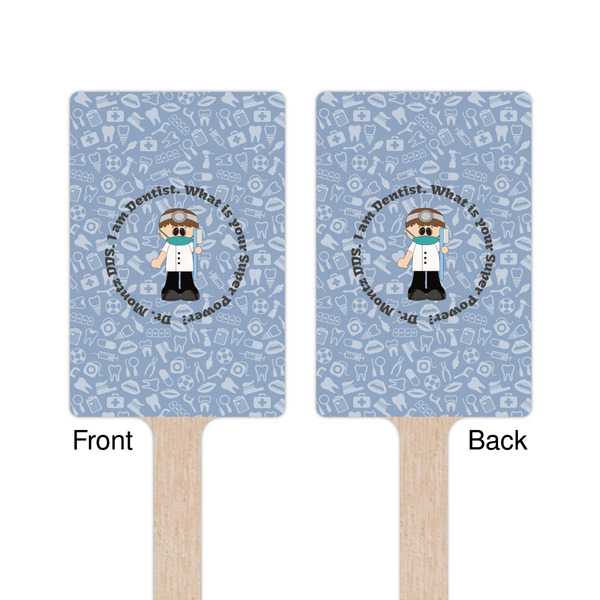 Dentist Wooden 6.25" Stir Stick - Rectangular - Double Sided - Front & Back