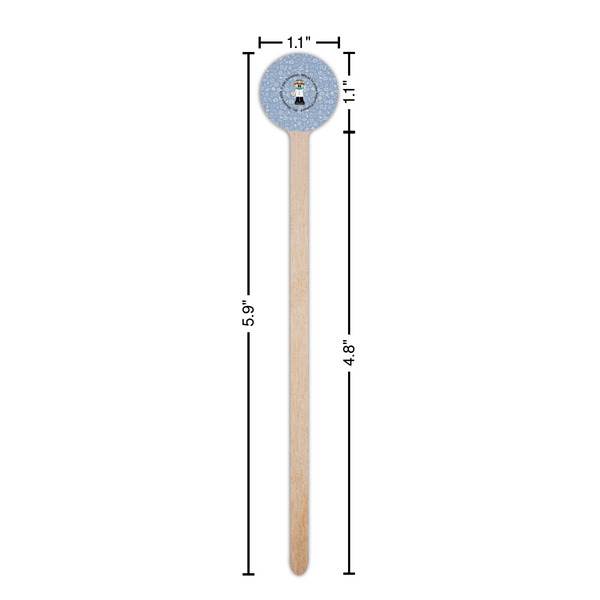 Dentist Wooden 6" Stir Stick - Round - Dimensions
