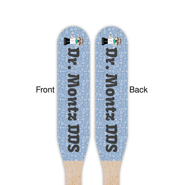 Dentist Wooden Food Pick - Paddle - Double Sided - Front & Back