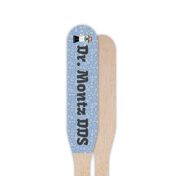 Dentist Wooden Food Pick - Paddle - Single Sided - Front & Back