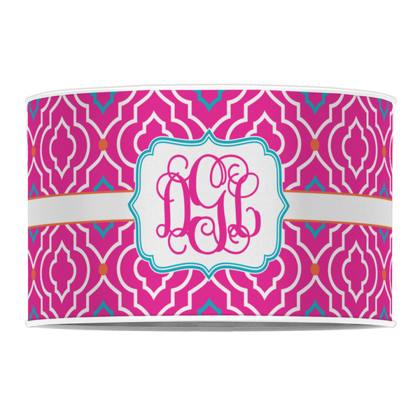 Colorful Trellis 12" Drum Lampshade - FRONT (Poly Film)