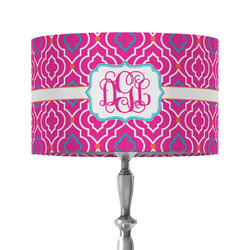 Colorful Trellis 12" Drum Lamp Shade - Fabric (Personalized)