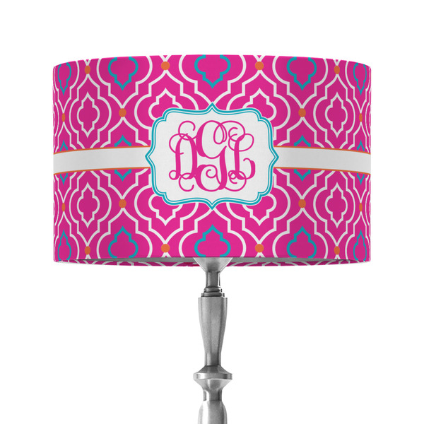 Colorful Trellis 12" Drum Lampshade - ON STAND (Fabric)