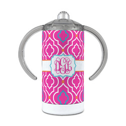 Colorful Trellis 12 oz Stainless Steel Sippy Cup (Personalized)