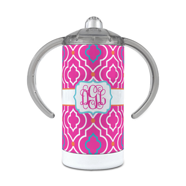 Custom Colorful Trellis 12 oz Stainless Steel Sippy Cup (Personalized)