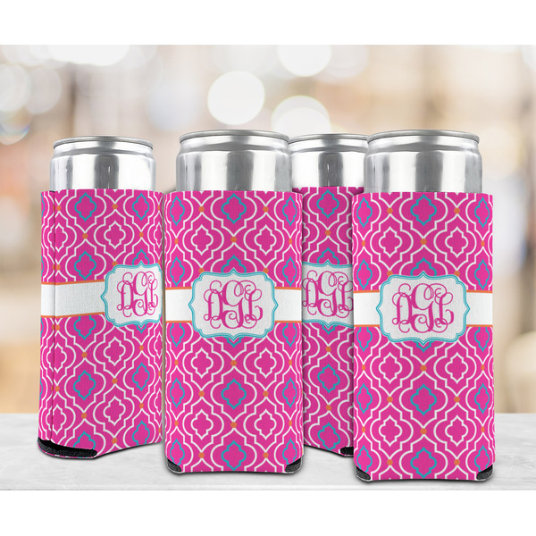 Colorful Trellis 12oz Tall Can Sleeve - Set of 4 - LIFESTYLE