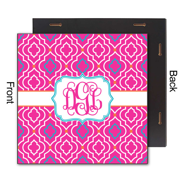 Colorful Trellis 12x12 Wood Print - Front & Back View
