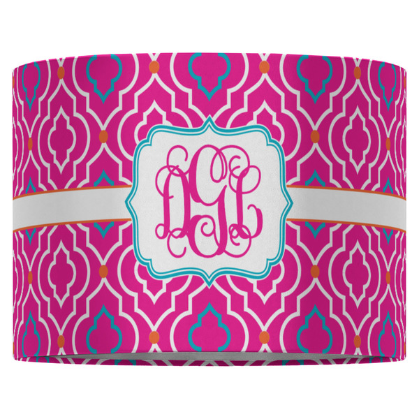 Colorful Trellis 16" Drum Lampshade - FRONT (Fabric)