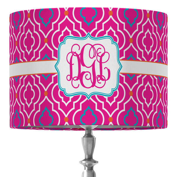 Custom Colorful Trellis 16" Drum Lamp Shade - Fabric (Personalized)