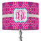 Colorful Trellis 16" Drum Lampshade - ON STAND (Fabric)