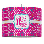 Colorful Trellis 16" Drum Pendant Lamp - Fabric (Personalized)