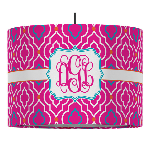 Colorful Trellis 16" Drum Lampshade - PENDANT (Fabric)