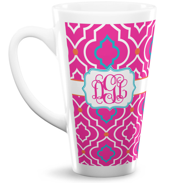 Custom Colorful Trellis 16 Oz Latte Mug (Personalized)