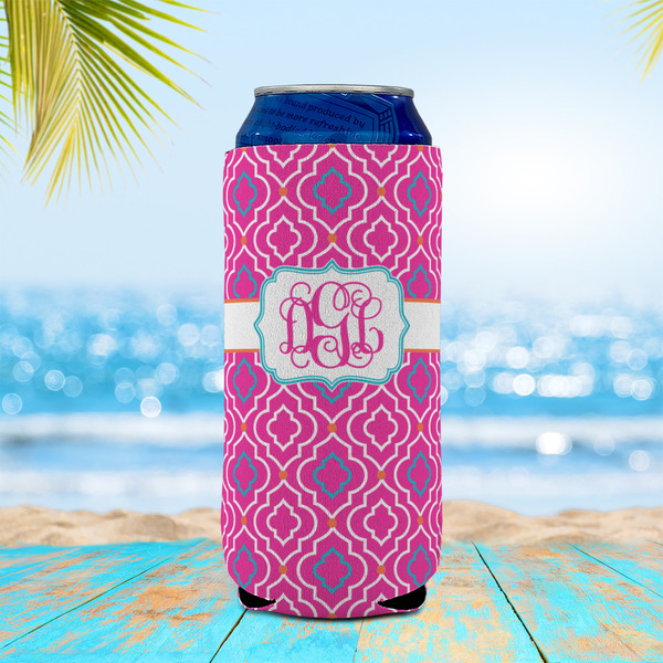Colorful Trellis 16oz Can Sleeve - LIFESTYLE