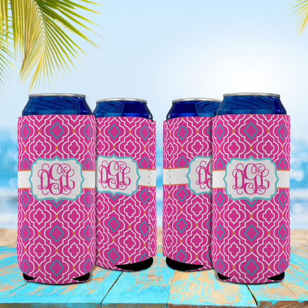Colorful Trellis 16oz Can Sleeve - Set of 4 - LIFESTYLE