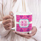 Colorful Trellis 20oz Coffee Mug - LIFESTYLE