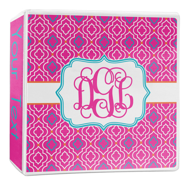 Custom Colorful Trellis 3-Ring Binder - 2 inch (Personalized)