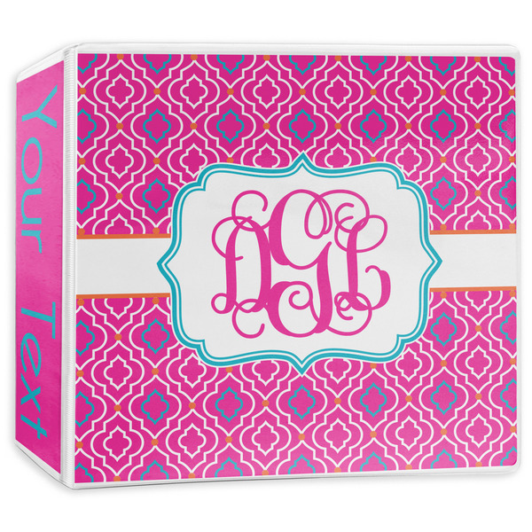 Custom Colorful Trellis 3-Ring Binder - 3 inch (Personalized)