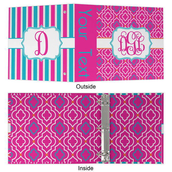 Colorful Trellis 3 Ring Binders - Full Wrap - 2" - APPROVAL