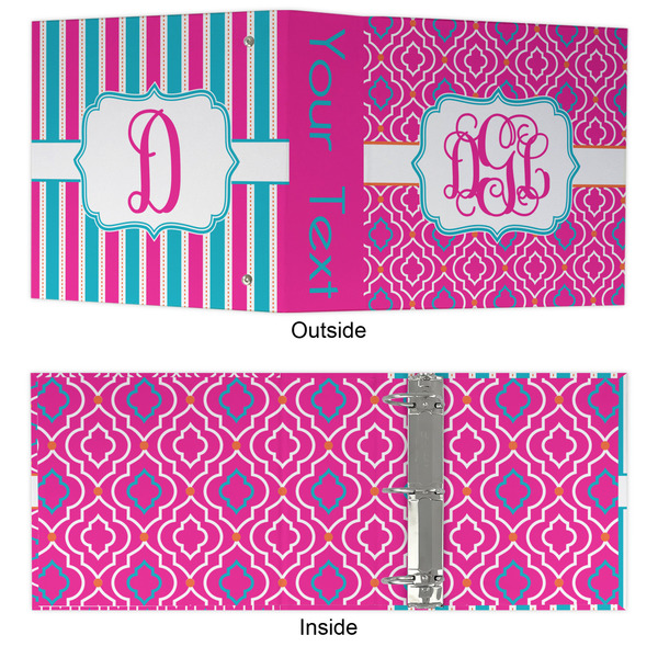 Colorful Trellis 3 Ring Binders - Full Wrap - 3" - APPROVAL
