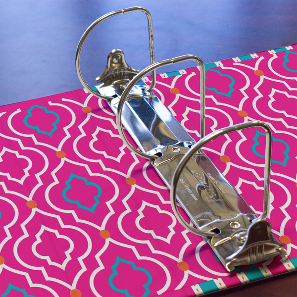 Colorful Trellis 3 Ring Binders - Full Wrap - 3" - DETAIL