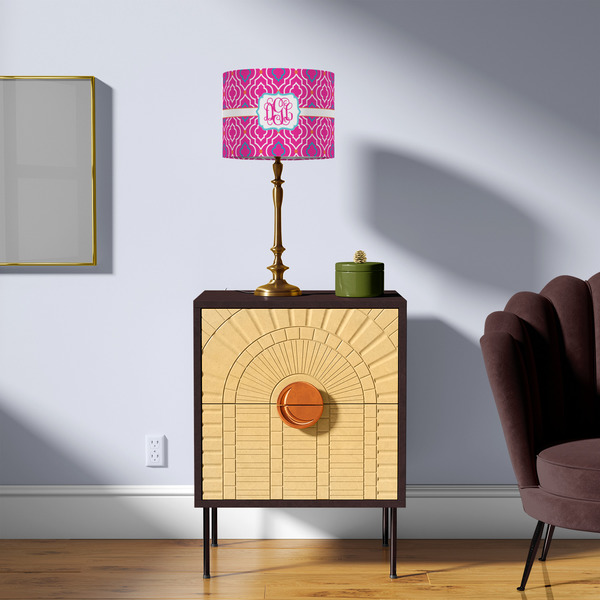 Colorful Trellis 8" Drum Lampshade - LIFESTYLE