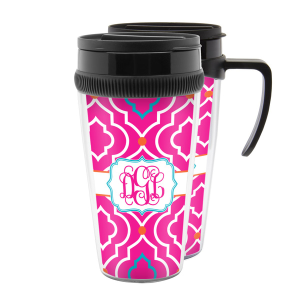 Custom Colorful Trellis Acrylic Travel Mug (Personalized)