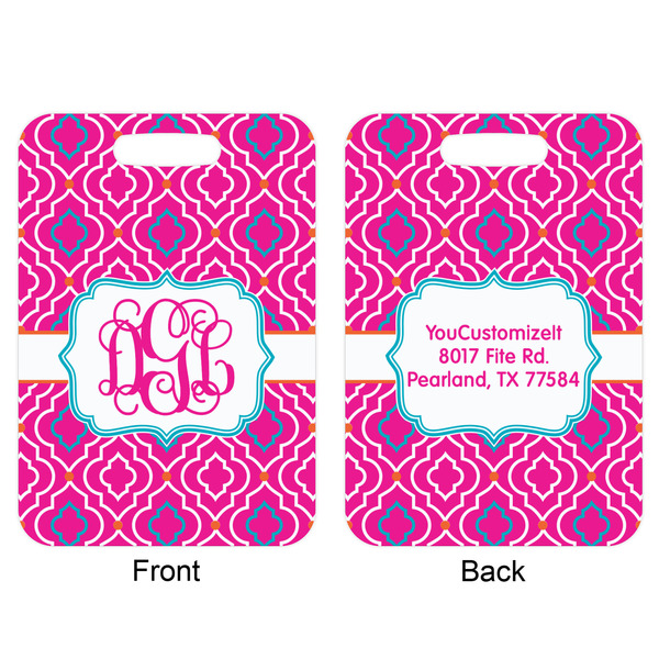 Colorful Trellis  Aluminum Luggage Tag (Front + Back)