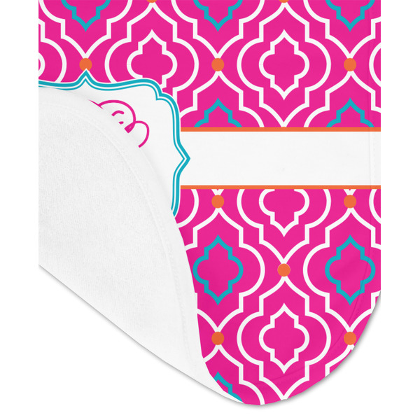 Colorful Trellis Baby Bib - AFT detail