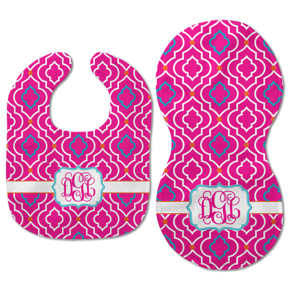 Colorful Trellis Baby Bib & Burp Set - Approval (new bib & burp)