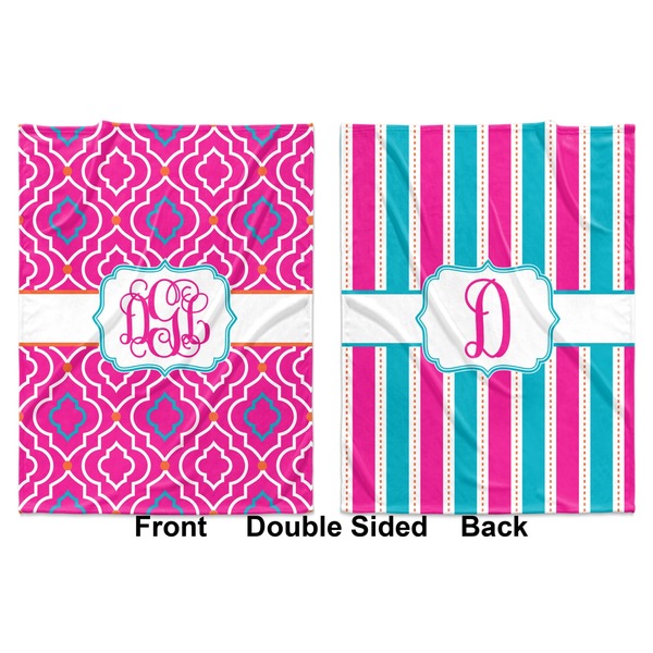 Colorful Trellis  Baby Blanket (Double Sided - Printed Front and Back)