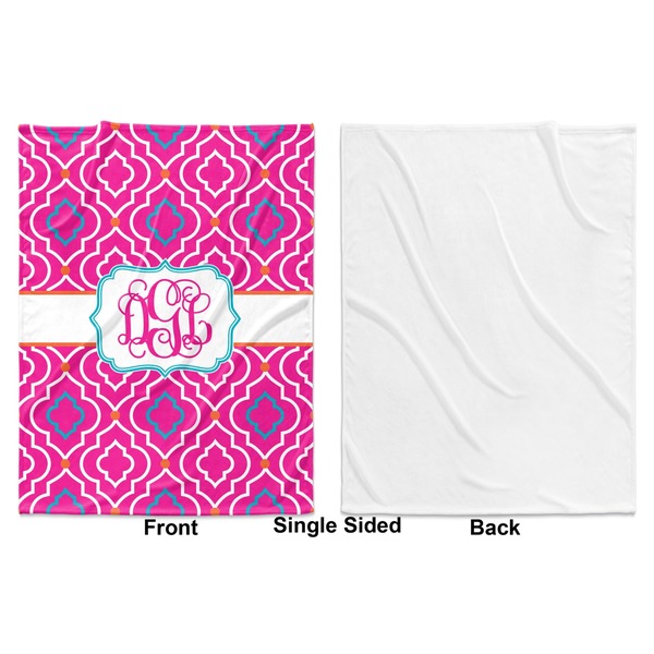 Colorful Trellis  Baby Blanket (Single Side - Printed Front, White Back)