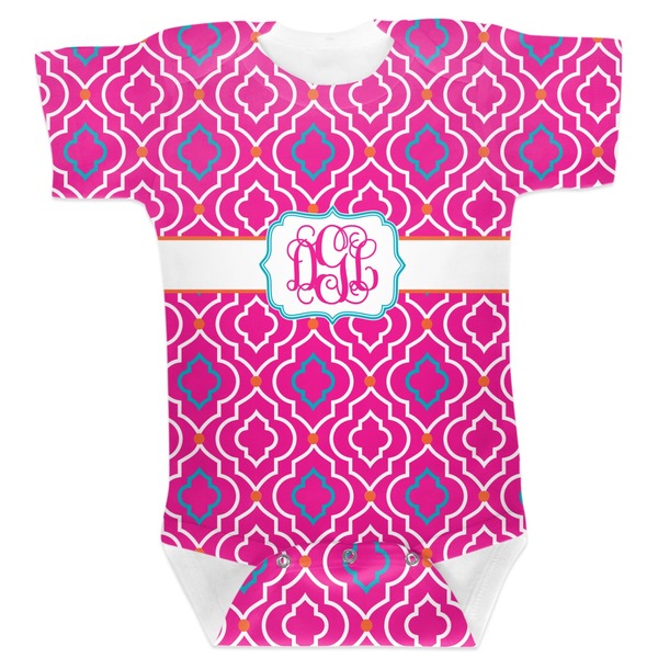 Custom Colorful Trellis Baby Bodysuit 6-12 (Personalized)