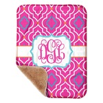 Colorful Trellis Sherpa Baby Blanket - 30" x 40" w/ Monograms