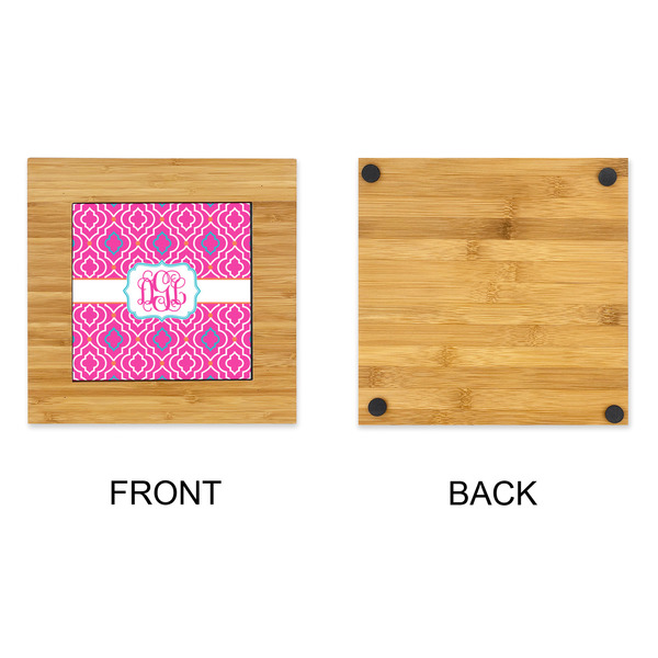 Colorful Trellis Bamboo Trivet with 6" Tile - APPROVAL