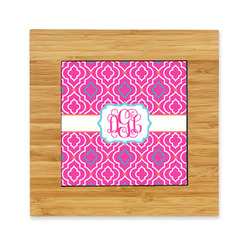 Colorful Trellis Bamboo Trivet with Ceramic Tile Insert (Personalized)