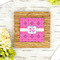 Colorful Trellis Bamboo Trivet with 6" Tile - LIFESTYLE