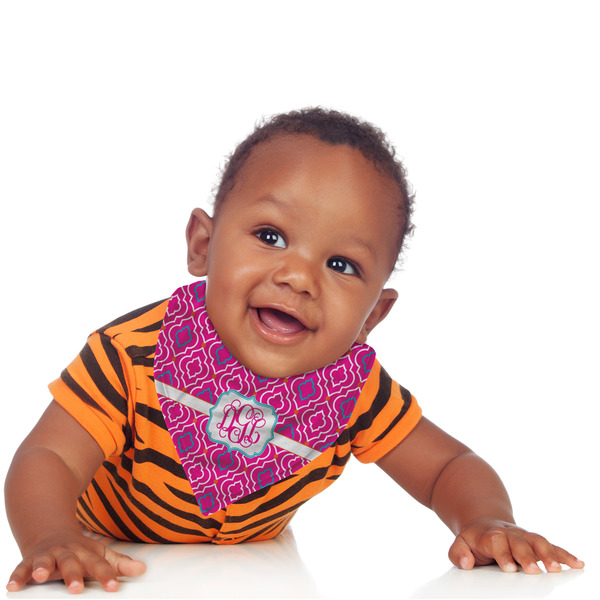 Colorful Trellis Bandana Bib - (Lifestyle 1 boy)