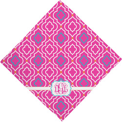 Colorful Trellis Dog Bandana Scarf w/ Monogram