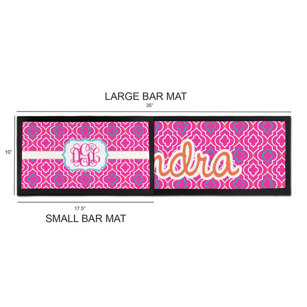 Colorful Trellis Bar Mats - Sizing Chart