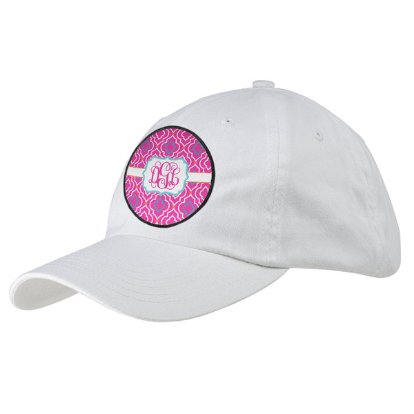 Custom Colorful Trellis Baseball Cap - White (Personalized)
