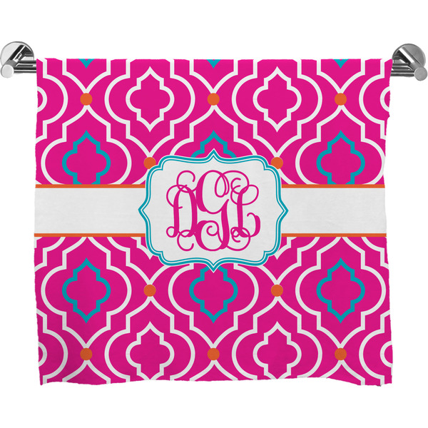 Custom Colorful Trellis Bath Towel (Personalized)