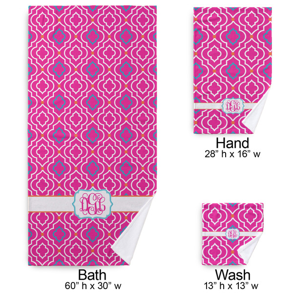 Colorful Trellis Bath Towel Sets - 3-piece - Approval
