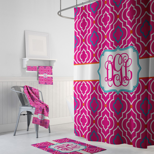 Colorful Trellis Bath Towel Sets - 3-piece - In Context