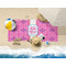 Colorful Trellis Beach Towel Lifestyle